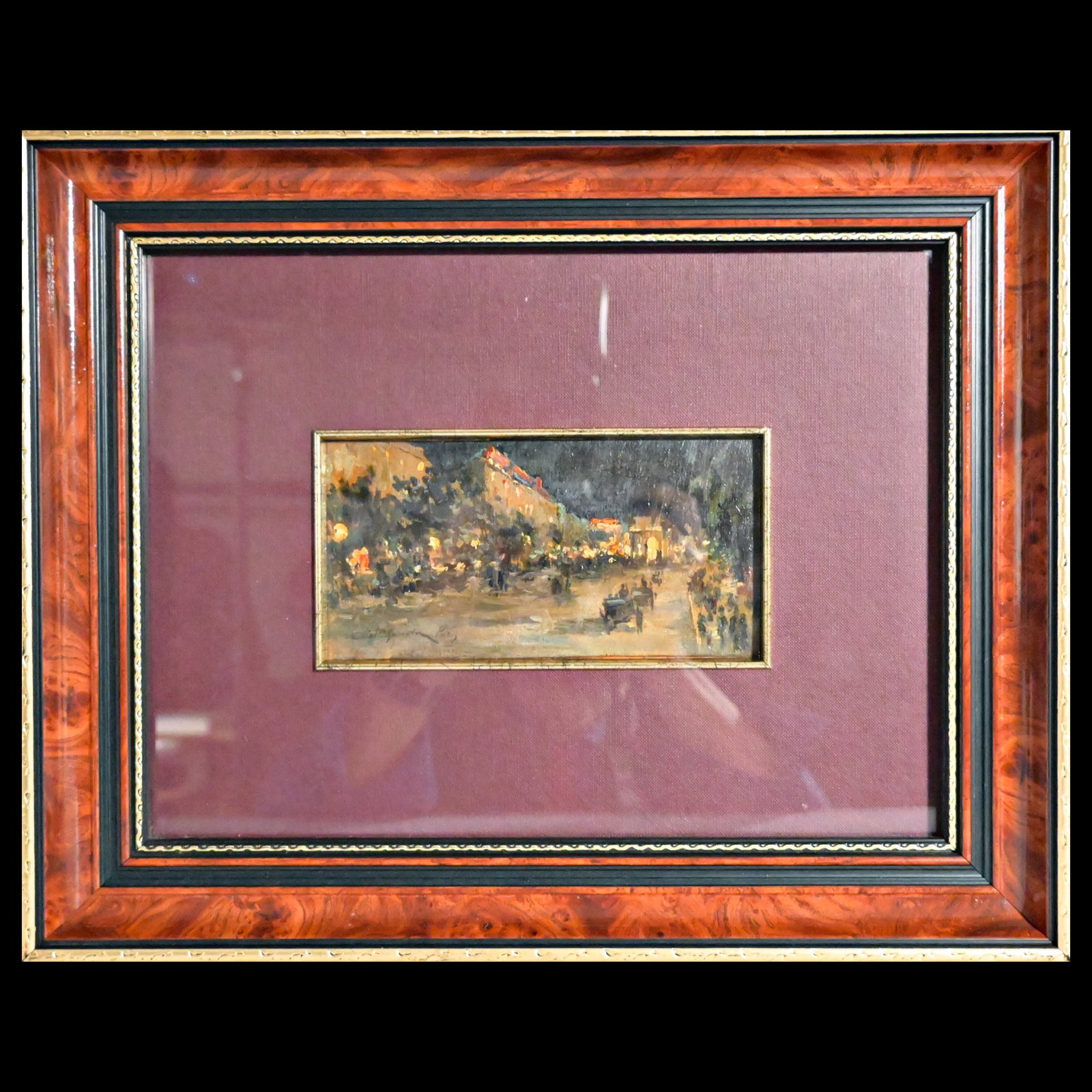 Konstantin Alekseyevich Korovin (1861-1939) "Night in Paris", Oil on cardboard. (1 of 9)