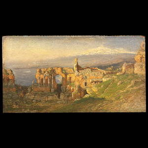 Vasily Dmitrievich Polenov (1844-1927) "The ancient theater", 1882, oil on board.