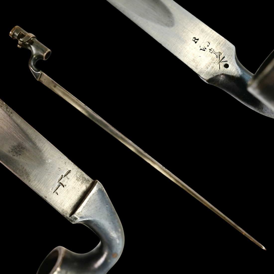 A British Pattern 1876 Socket Bayonet for the Martini-Henry Rifle. (1 of 6)