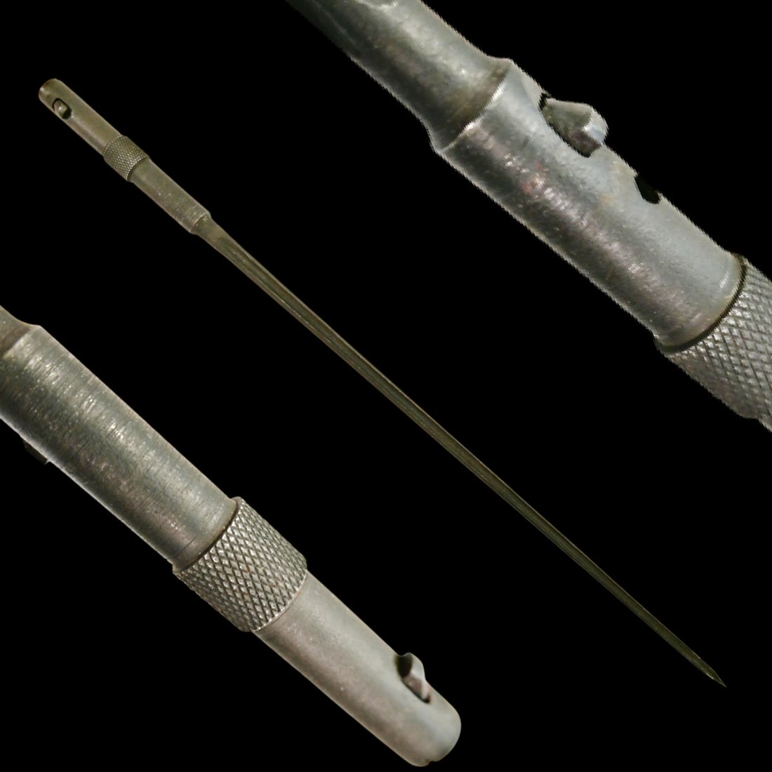 A French Model 1936 "Spike" Bayonet for the MAS-36 Rifle, WWII Era.: A French Model 1936 "Spike" Bayonet for the MAS-36 Rifle, WWII Era. This original French Model 1936 spike bayonet, often termed "Le Clou" by infantrymen, represents a quintessential example of mid-20t