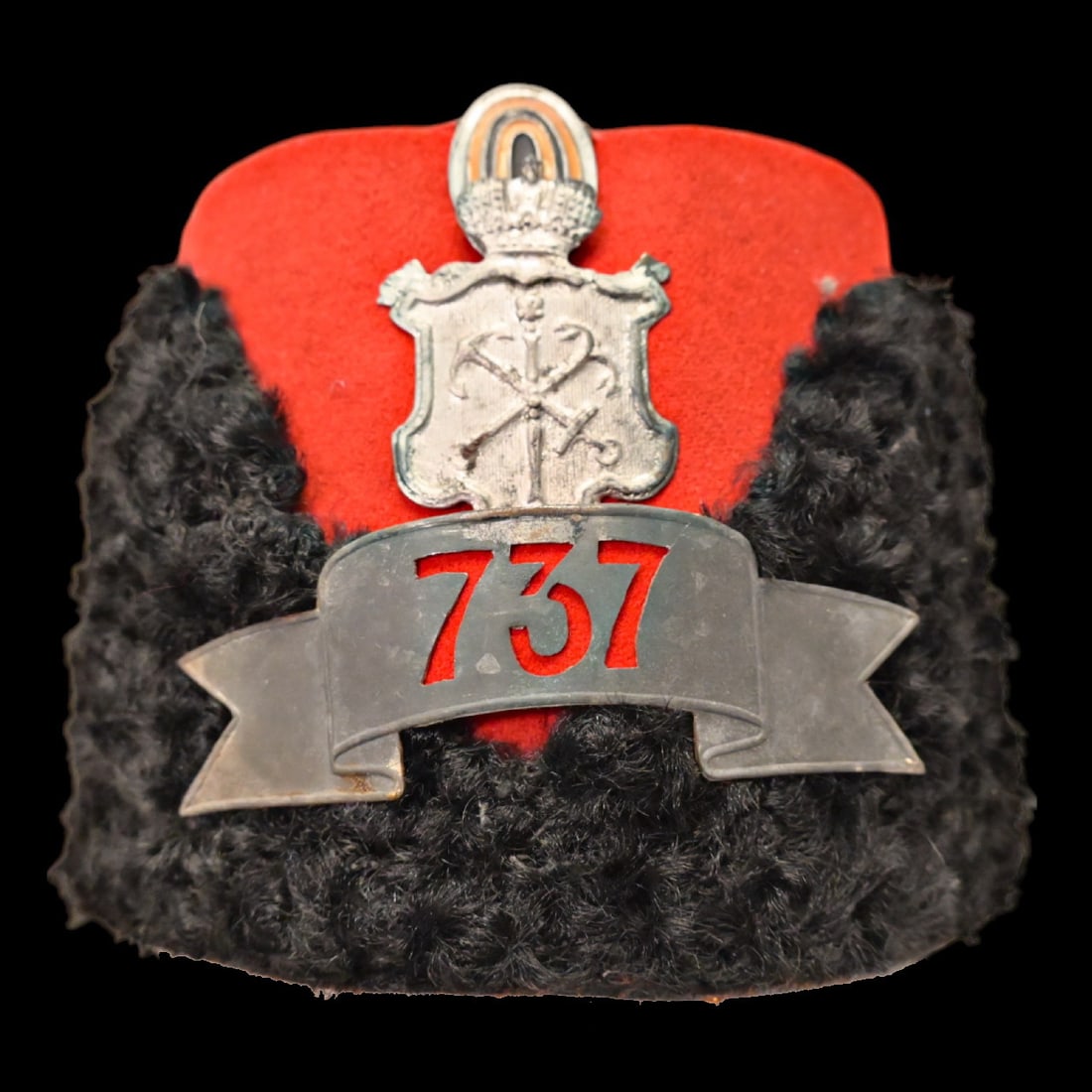 Rare Lambskin (barashovaya) cap of the Separate Corps of Gendarmes, Russian Empire, Late 19th _. (1 of 10)