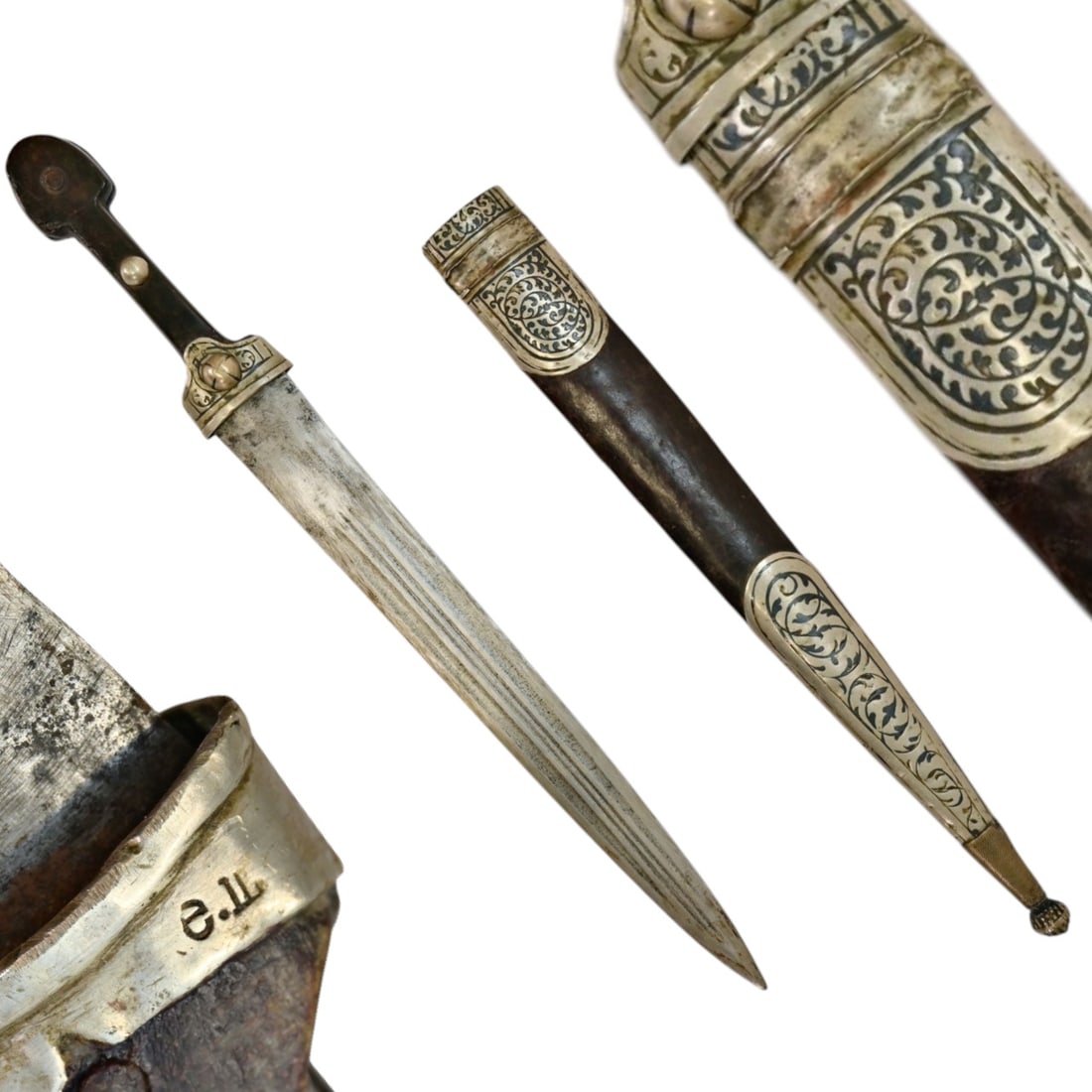 A Rare Dagger of Cossack Kama, Kuban Cossack Army, Russian Empire, Ekaterinodar, early 20th century. (1 of 6)