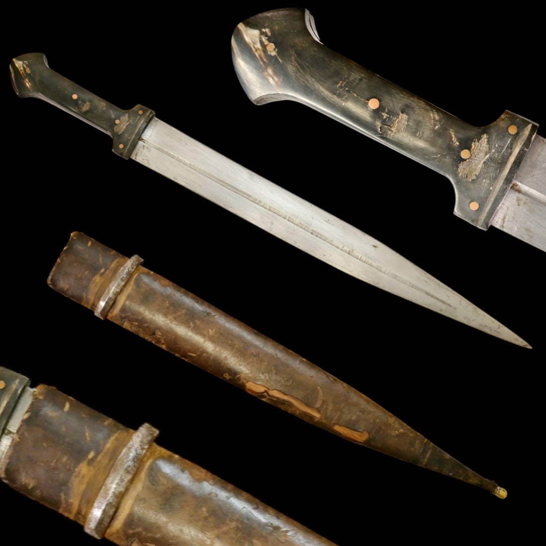 A Dagger "KAMA" Russian Empire, Caucasian, Horn Hilt, 19th/20th Century. (1 of 7)