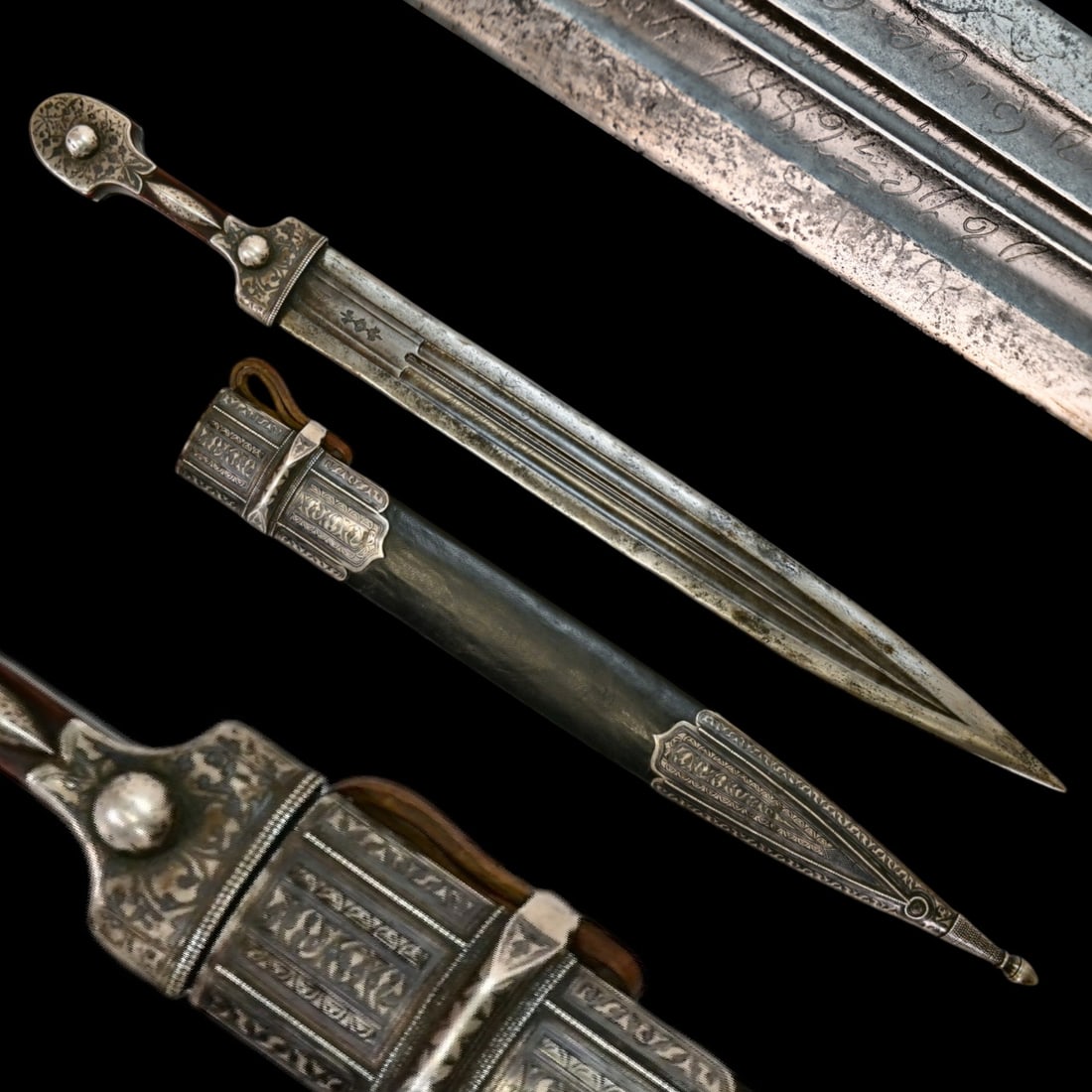 A Dagger KAMA, silver and niello, Russian Empire, Georgia, 1882. (1 of 12)