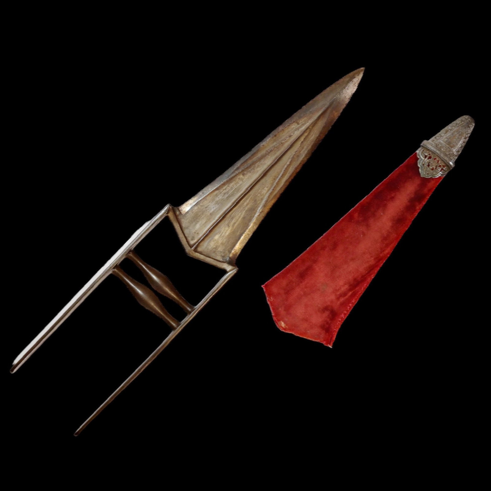 Nice 19th century Indian Katar dagger with scabbard (1 of 11)