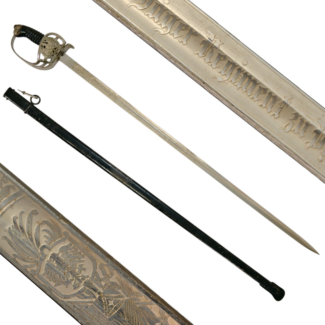 Imperial German Model 1889 Dragoon Officer's Sword, Jager Regiment zu Pferde No. 10. (1 of 12)
