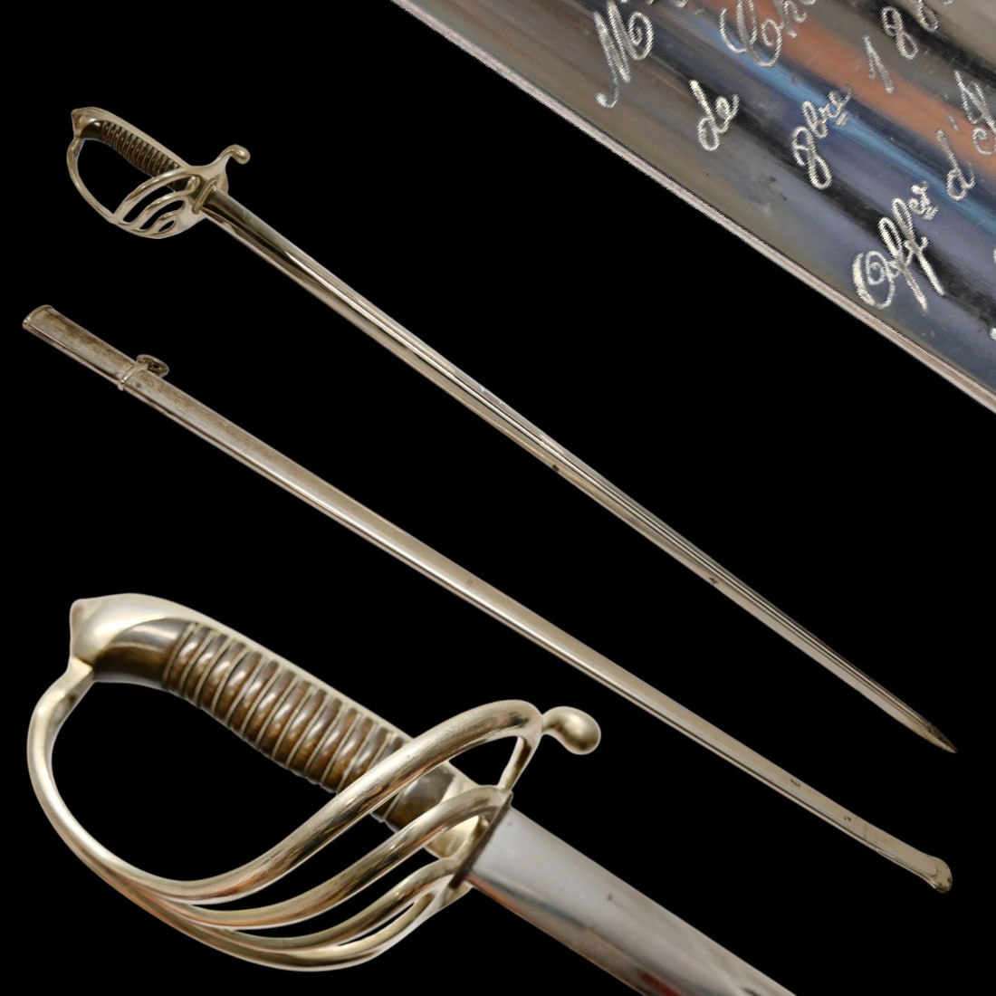A French Model 1882 Infantry Officer's Sword, Chatellerault, Dated 1885. (1 of 9)