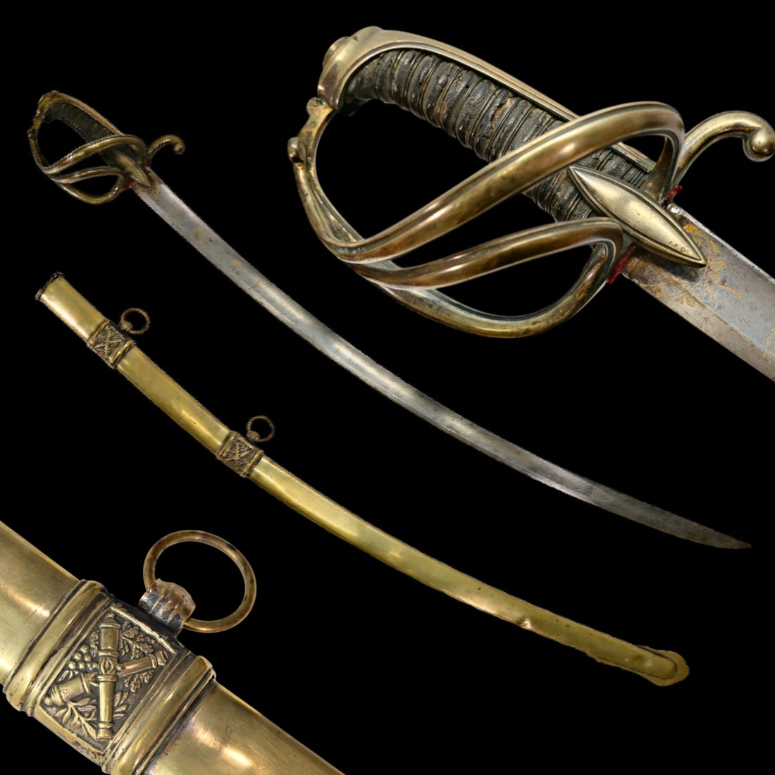 A Rare Napoleonic French Horse Artillery Officer's Sword, Model An XI, Circa 1810.: A Rare Napoleonic French Horse Artillery Officer's Sword, Model An XI, Circa 1810. This distinguished Model An XI saber represents a premier example of French military craftsmanship from the Napoleoni