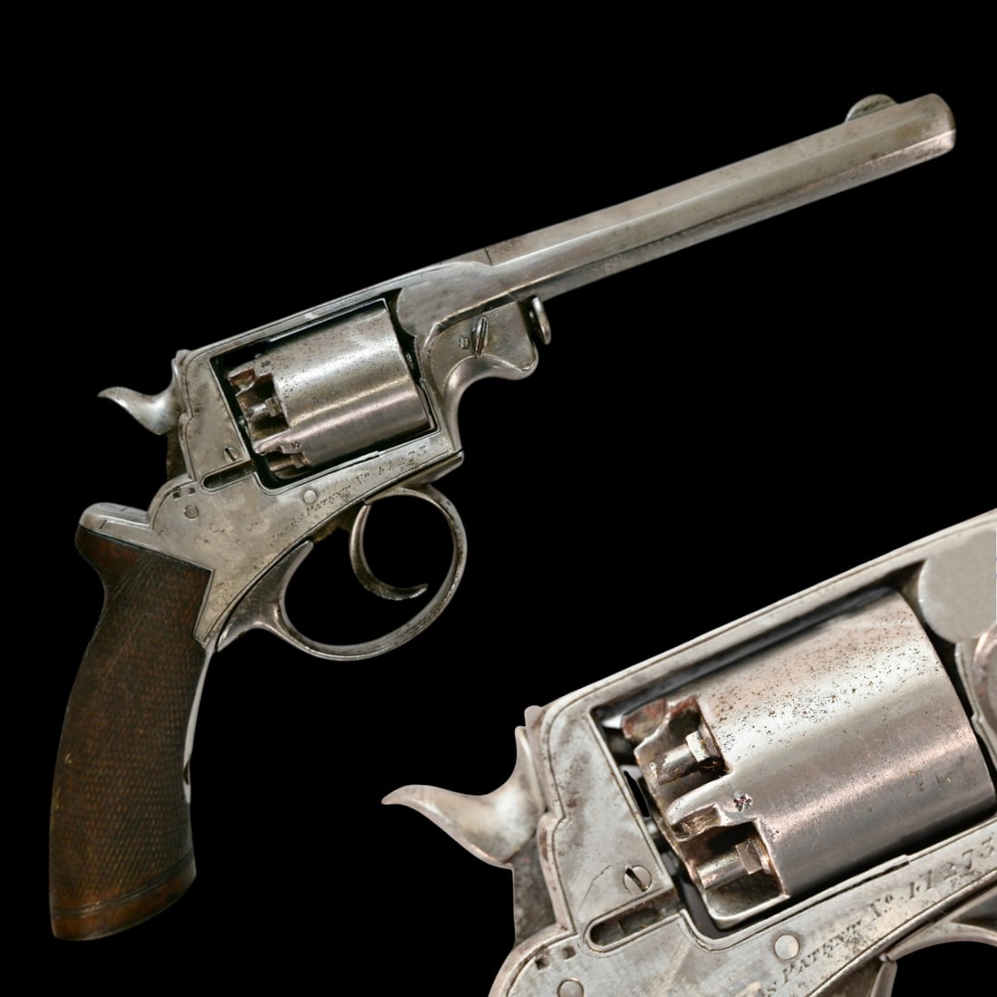 A Percussion Beaumont-Adams Patent Double-Action Revolver, No. 41273, England, Circa 1860. (1 of 8)