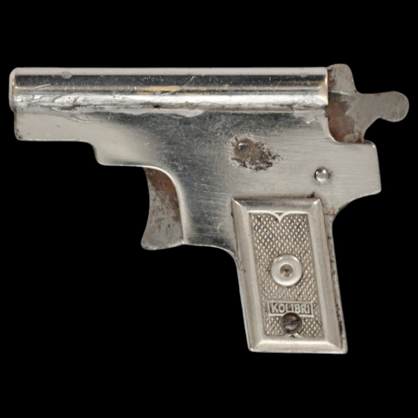 A Rare Austrian "Kolibri" Model 1, Miniature Pinfire Pistol by Franz Pfannl, Early 20th Century.: A Rare Austrian "Kolibri" Model 1, Miniature Pinfire Pistol by Franz Pfannl, Early 20th Century. This exceptional miniature firearm, a "Kolibri" model designed by the renowned Austrian gunsmith Franz 