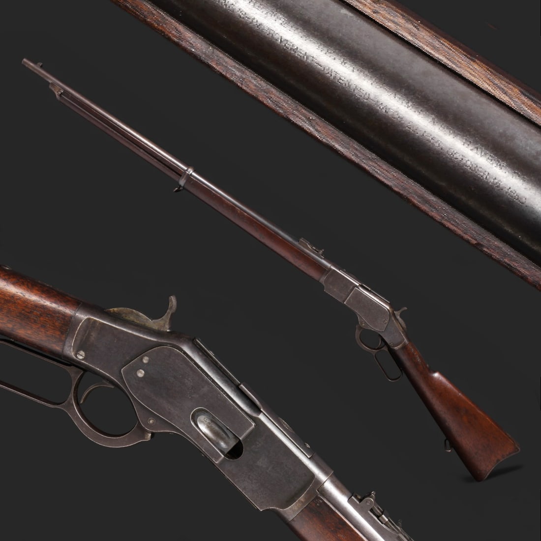 A Extra Rare Prototype Winchester Model 1873 "Spanish Model" Lever Action Musket, USA, 1879. (1 of 11)