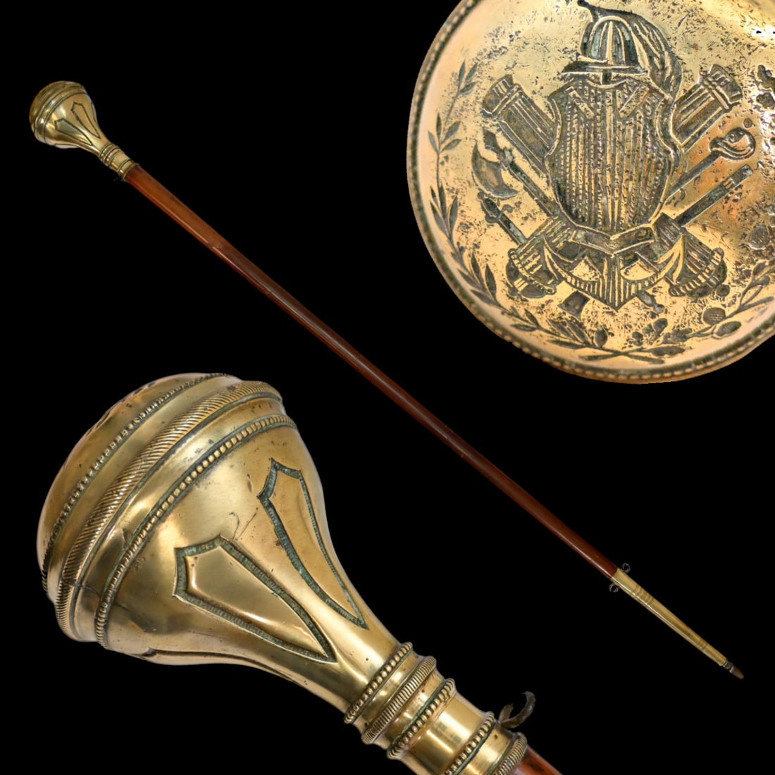 A rare drum major mace, Navy, France begin of 19th century. (1 of 7)