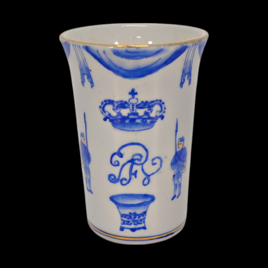 Porcelain Officer's Glass Intended for Export to France by the Compagnie des Indes, 18th Century. (1 of 6)