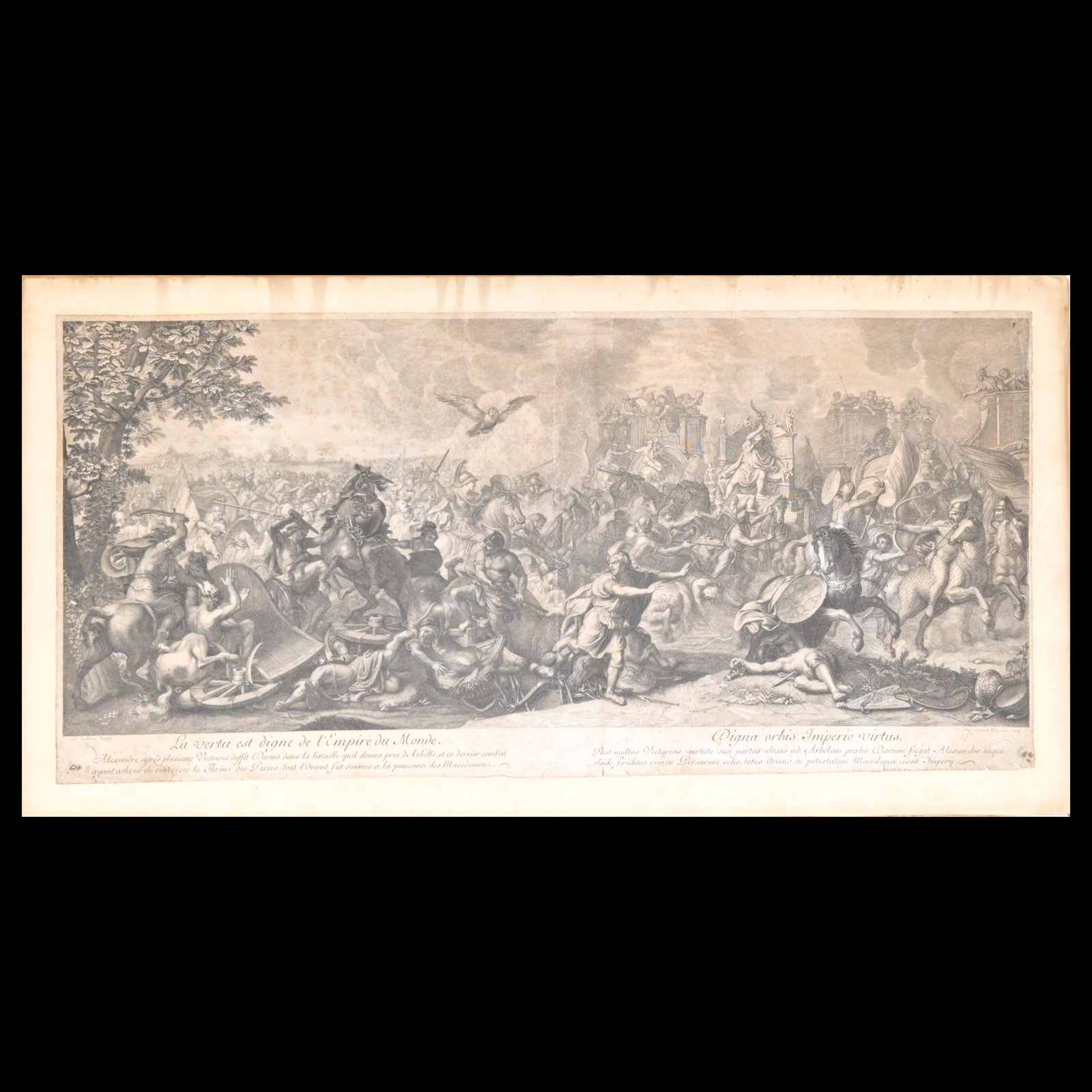 Engraving, Battle of Arbela from a set of The Story of Alexander, beginning of the 18th century. (1 of 16)