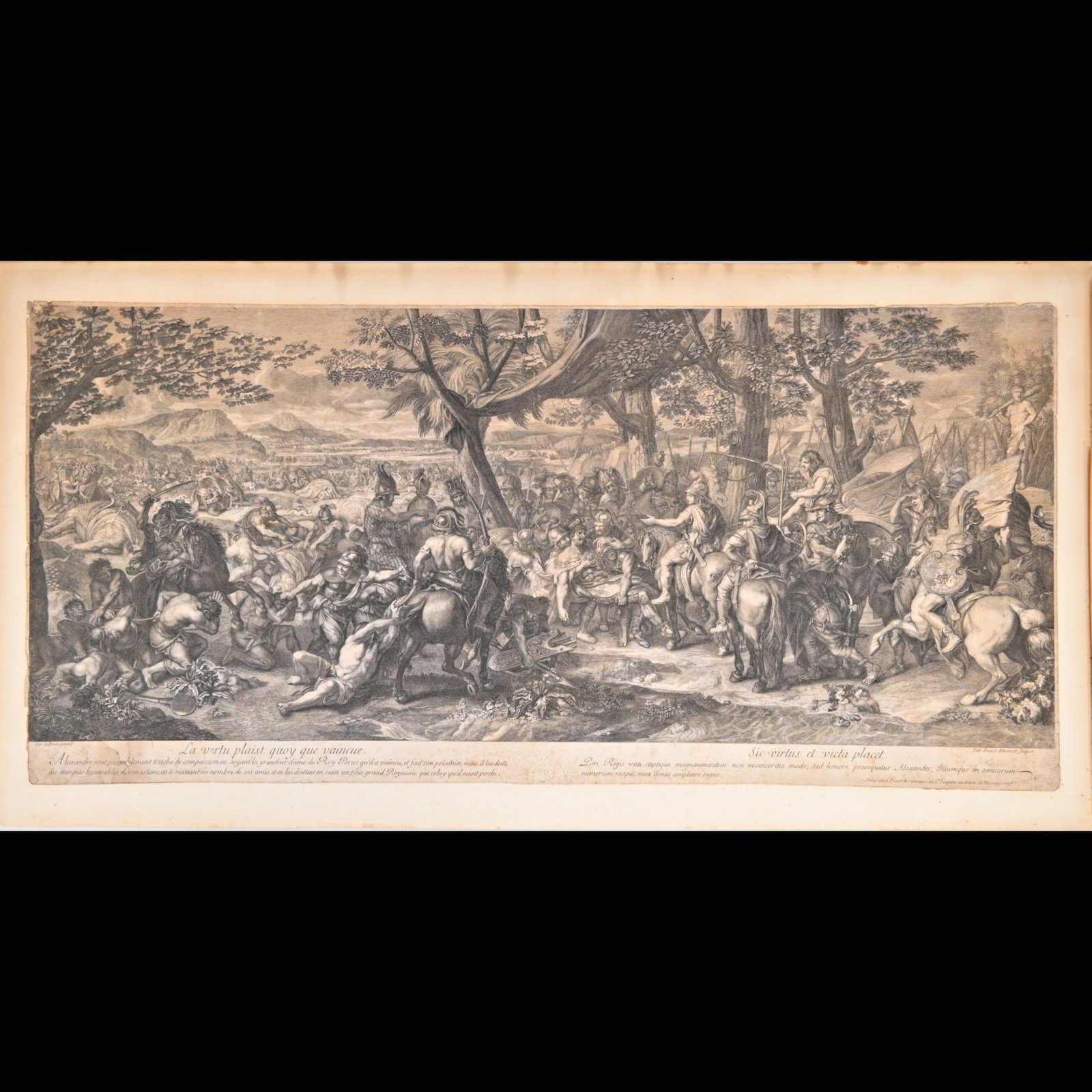 A 18th-Century Engraving of Alexander and Porus after Charles Le Brun by Picart. (1 of 8)
