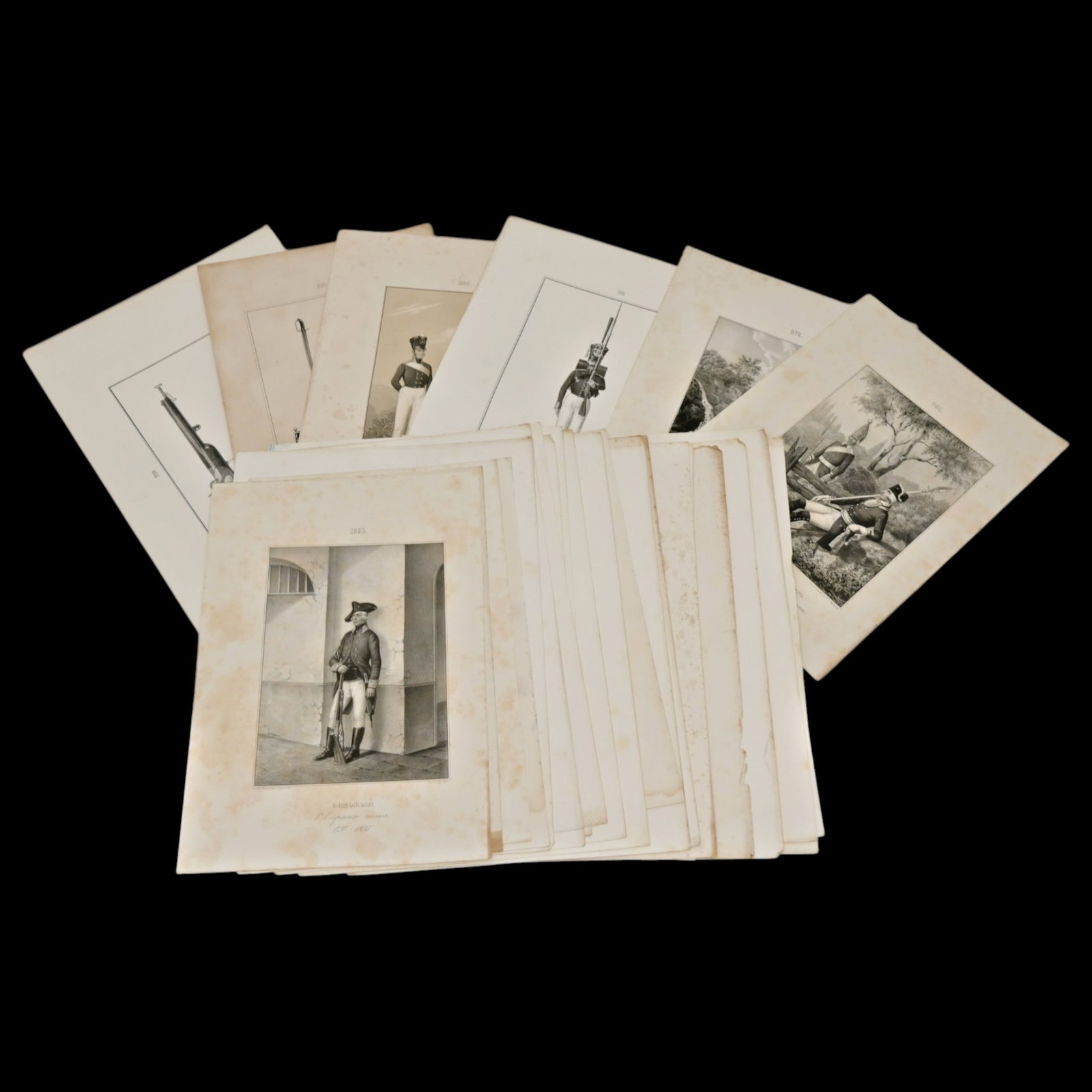A Significant Collection of Imperial Russian Military Uniform Lithographs after A. V. Viskovatov. (1 of 20)