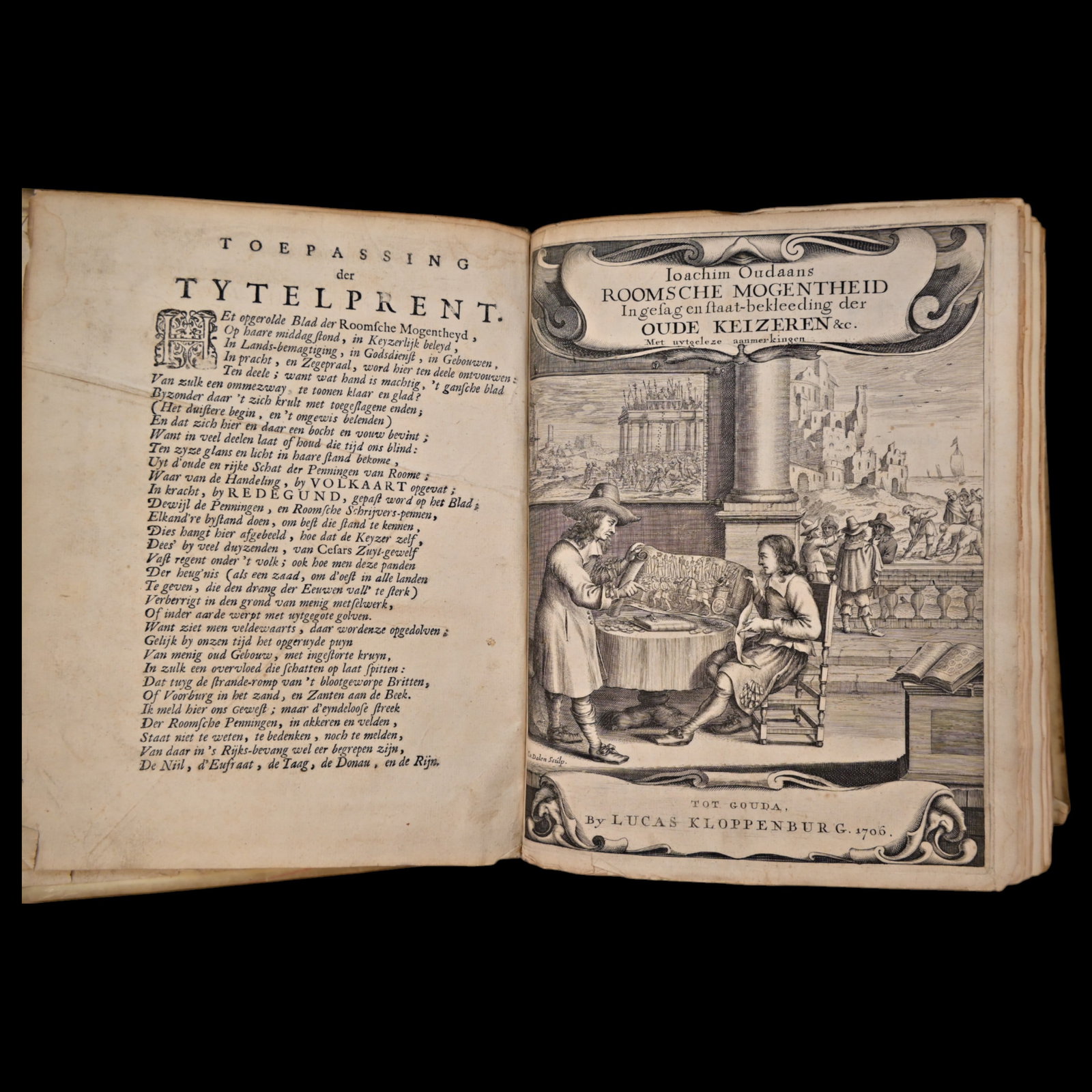 Rare 1706 Book on Roman Numismatics "De Roomse Moogentheyd" by Joachim Oudaan, 121 Engravings. (1 of 13)