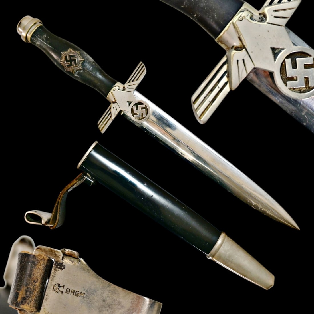 A Rare WWII German Third Reich RLB Subordinate's Dagger, Model 1938 by C. Gustav Spitzer. (1 of 8)