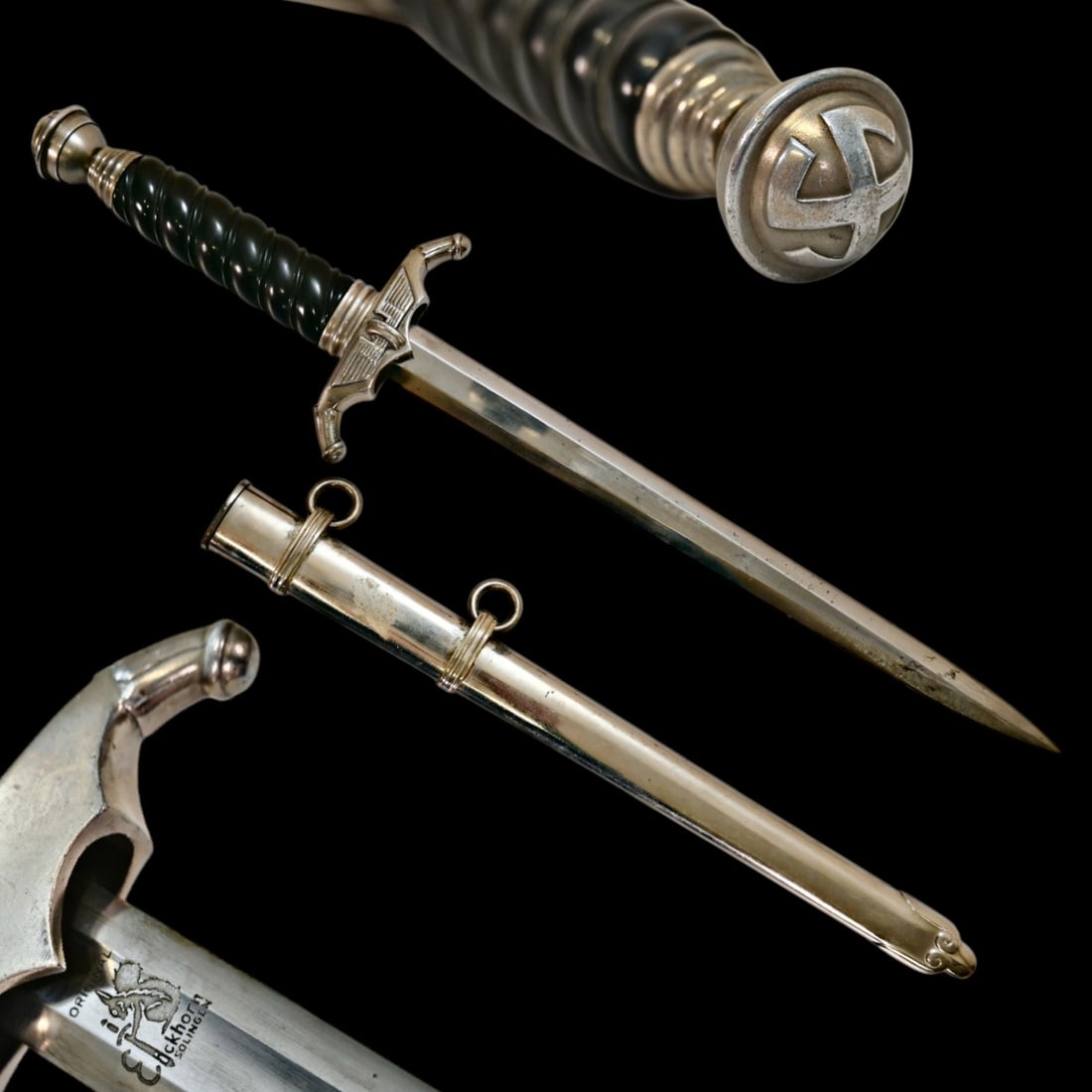 A Rare WWII German Third Reich Model 1938 Railway Protection (Bahnschutz) Officer's Dagger, Eickhorn (1 of 7)