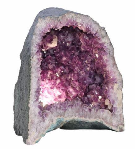 Large Amethyst Cathedral Geode Single-Light Lamp (1 of 11)