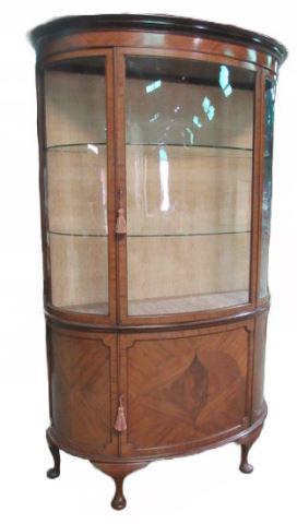 Antique Curved Front China Cabinet (1 of 11)