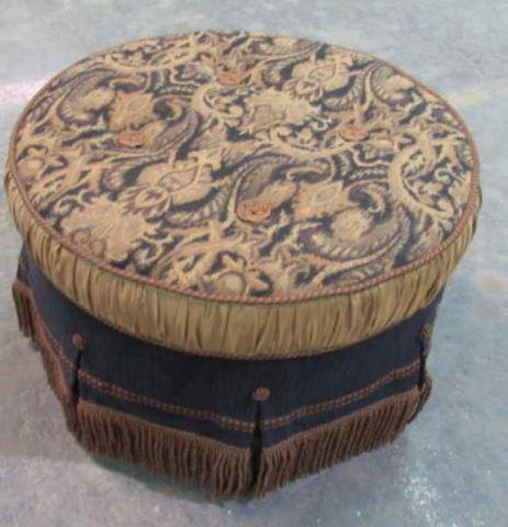 Round Upholstered Storage Ottoman (1 of 6)