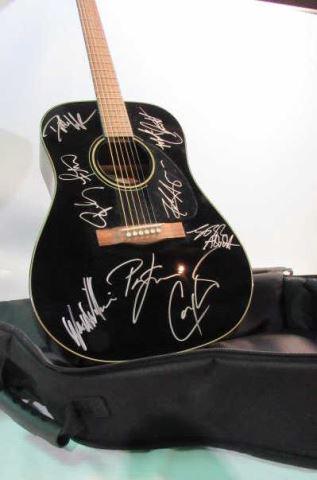 Fender Guitar Autographed by Country Musicians (1 of 16)