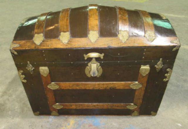Antique Trunk w/ Inset Storage (1 of 10)