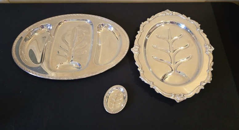 (3) Oval Silverplate Trays (1 of 7)