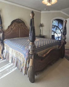 European "Old World" styling tied together by featuring a Lion's paw motif. Beautifully crafted in