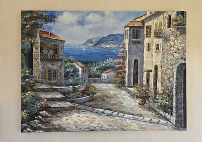 Impressionistic Style w/ Visible Brush Strokes & Raised Paint; Approx. 45" x 33"