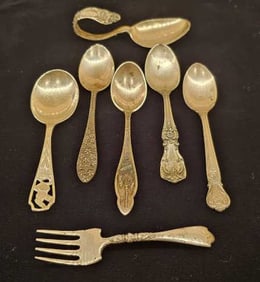 Carlsbad Caverns Souvenir Spoon; Reed & Barton, Sterling Pat. 5.18.1915, 1995 P.E.O. Sisterhood