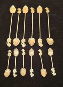 Spoons (87g), (1) Pierced Silver Teaspoon (8g); Non-Magnetic, Can Not Guarantee Sterling or .800