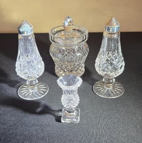 (One Has Corrosion), American Brilliant Period Crystal Condiment Dish & Toothpick Holder
