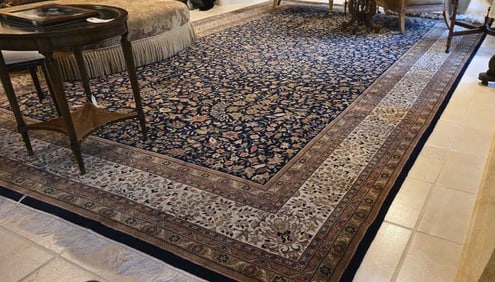 11' W x 17-10" L + 6" of Fringe Total