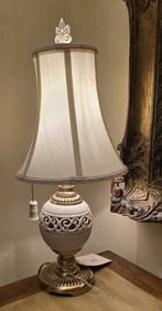 Approx. 20-1/2" H w/ Shade & Finial