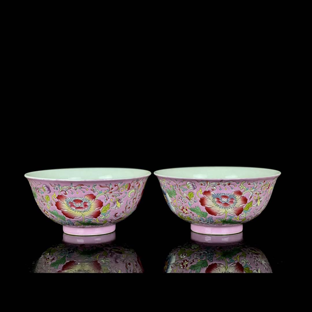 Qing Dynasty Kangxi Enamel Colored Flower Pattern Bowl (1 of 9)