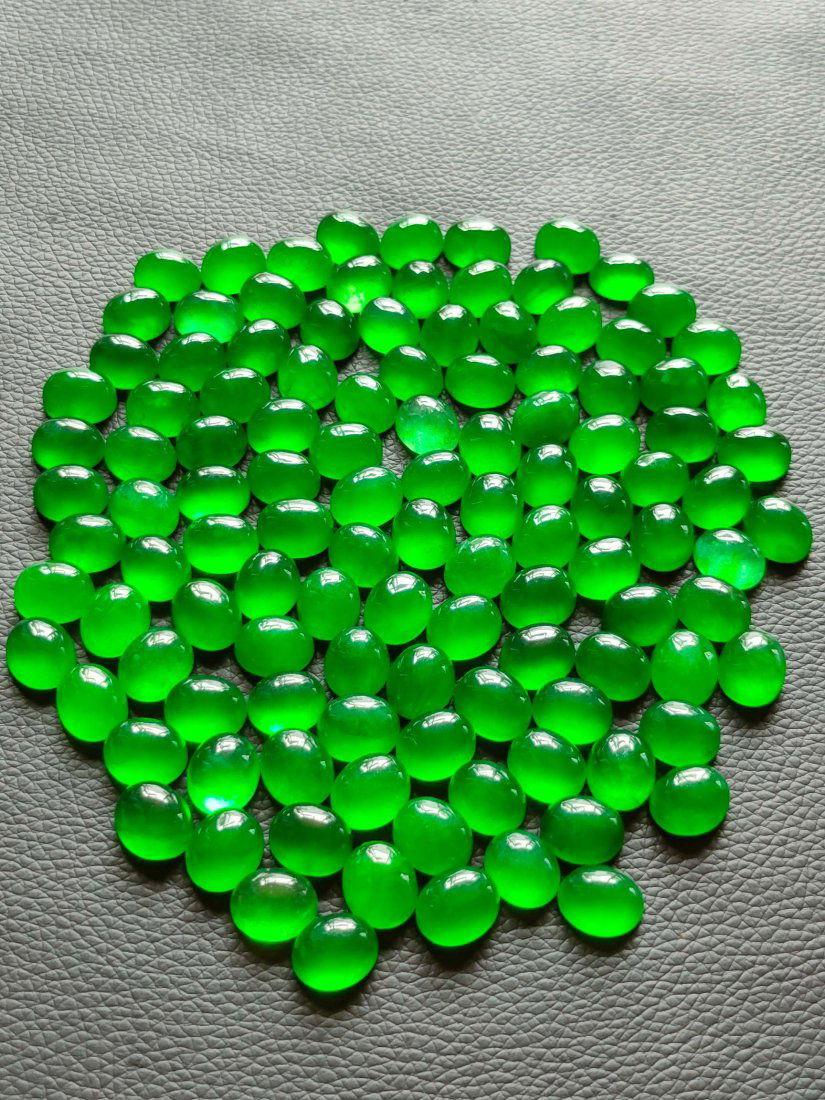 Lacquer ware and color tracing gold box-packed top ice jadeite ring surface 100 pieces (1 of 12)