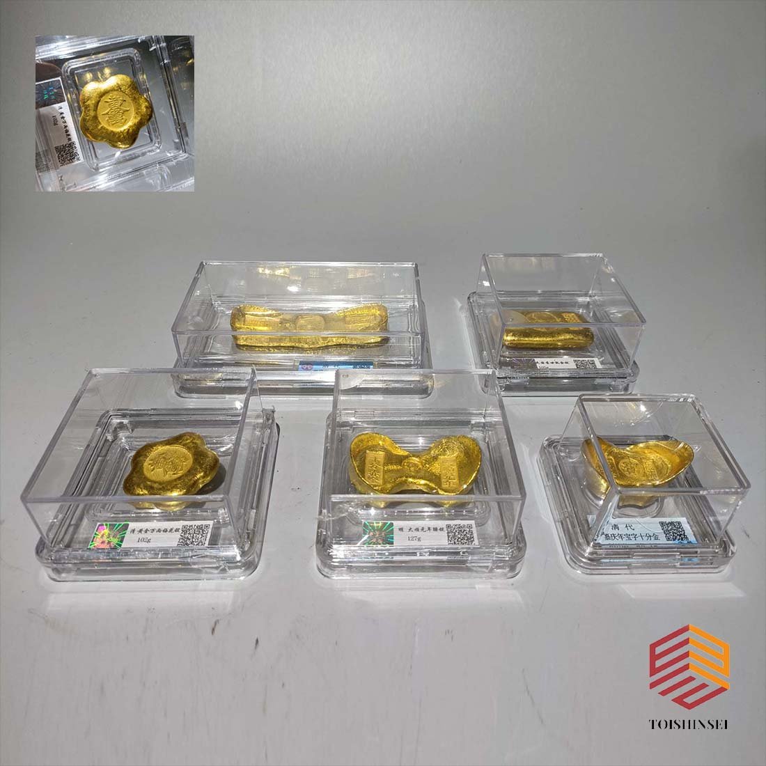 5 boxes of precious Qing Dynasty gold ingots, gold ingots, and gold bars (1 of 9)