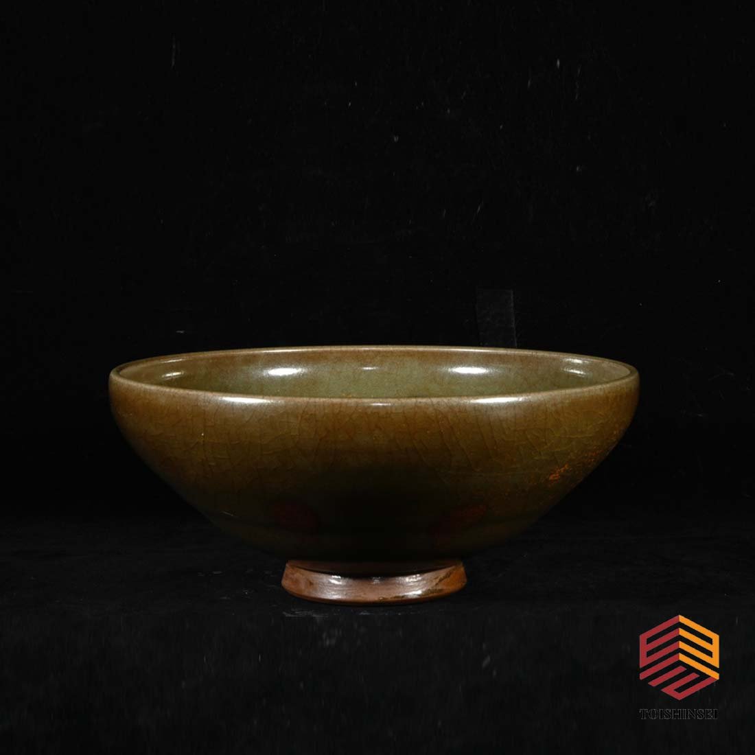 Song Jun kiln variable glaze bamboo hat bowl: Song Jun kiln variable glaze bamboo hat bowl.