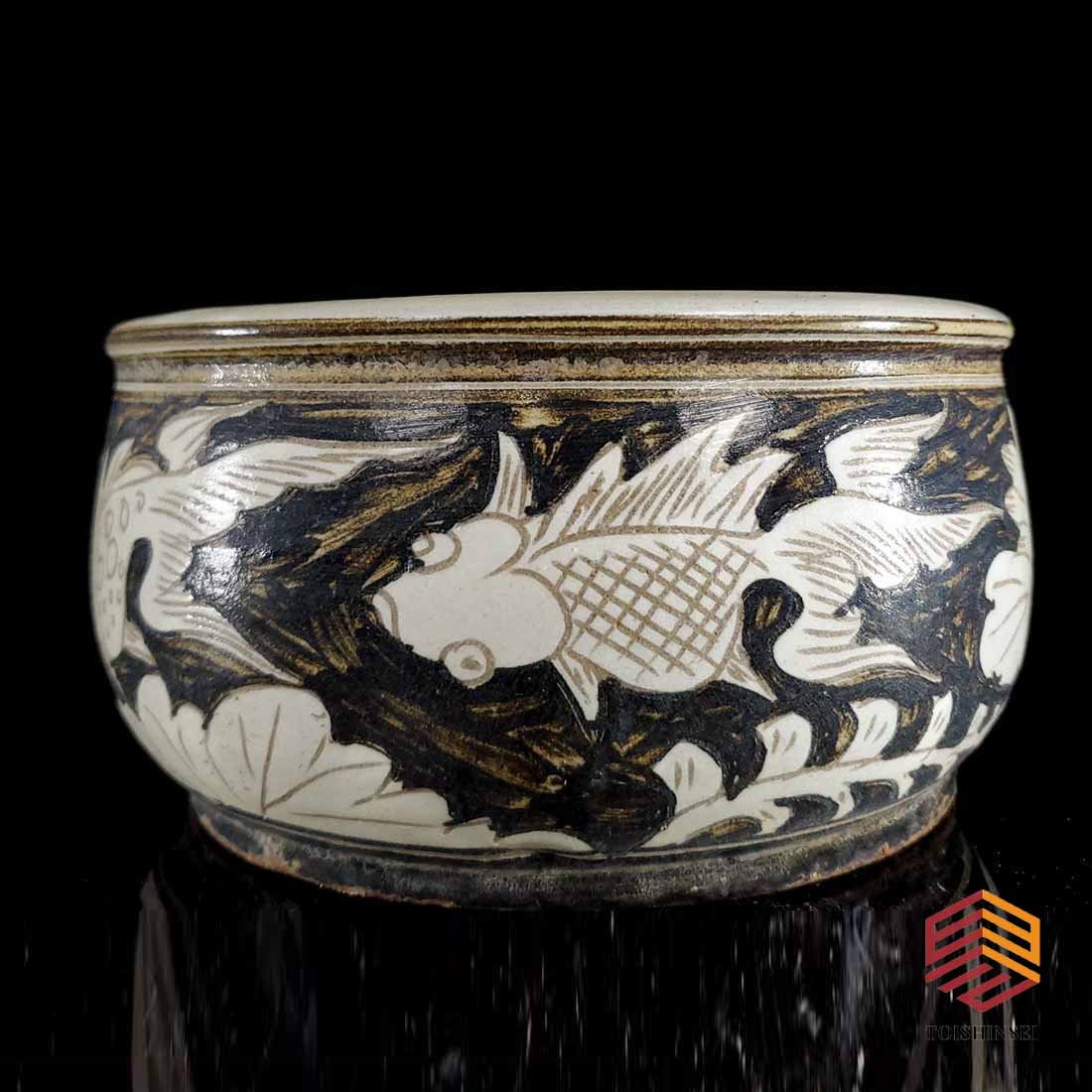 Cizhou kiln of Song Dynasty painted a bowl with the pattern of "more than one year after another" (1 of 6)