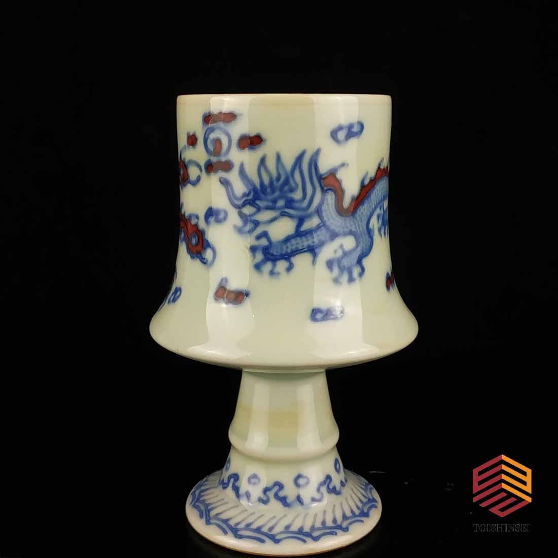 Ming Hongzhi enamel hand-painted phoenix pattern goblet (1 of 6)