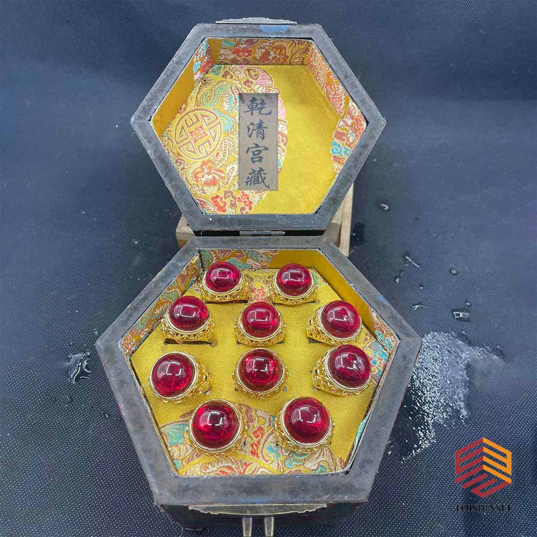 A box of ruby rings (1 of 9)