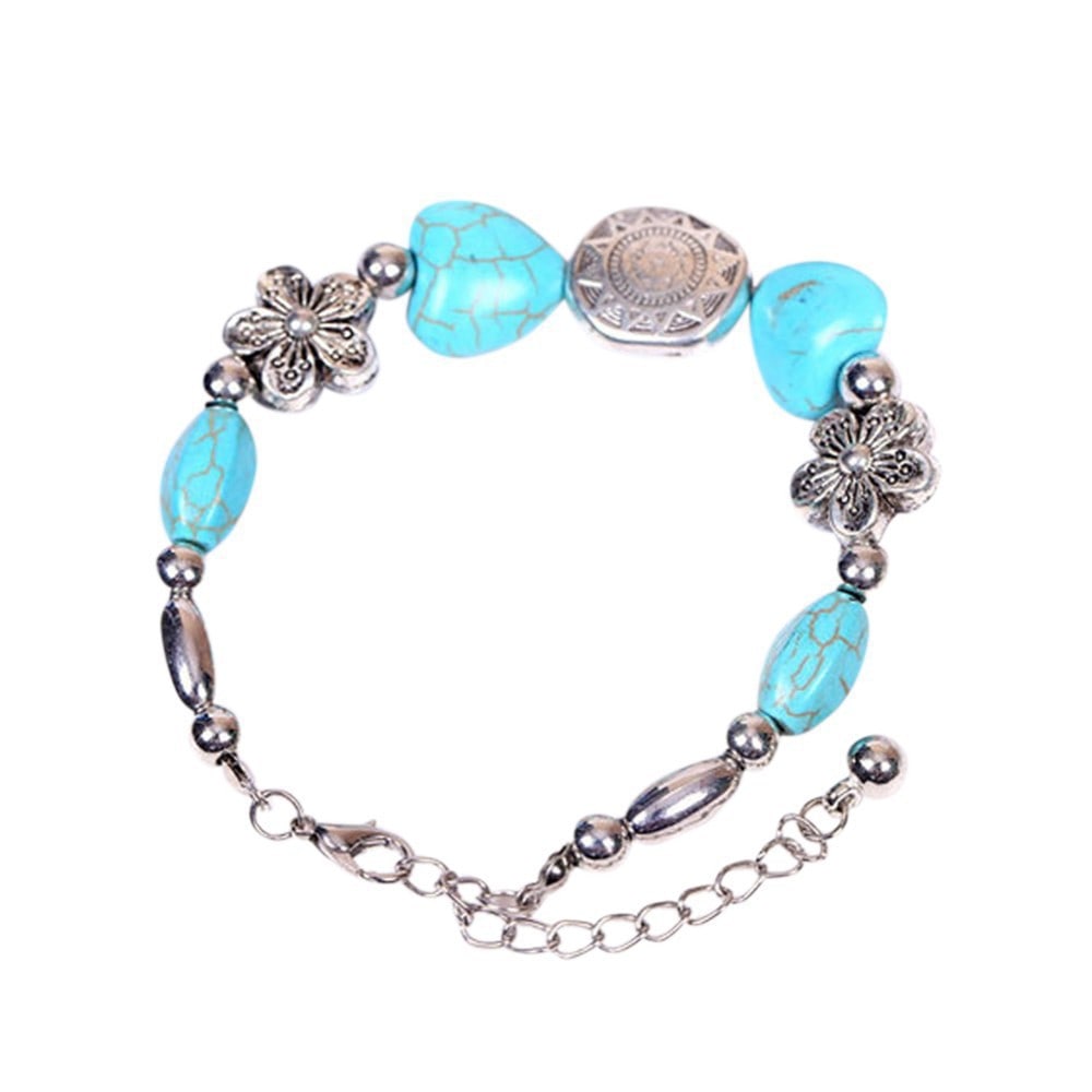 Natural ethnic style turquoise bracelet (1 of 3)