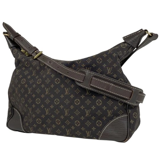Louis Vuitton Boulogne Shoulder Bag Monogram Minilan Ebene (Brown) M95225 Women's [Second-hand]: Brand: Louis Vuitton Width: about 30cm Height: about (mid) 17cm Depth: about 9cm Color: Ebenu (brown) Overview: ?Overall? deformation, life odor, wear, scratches, wrinkles, dirt ?Inside? peeling ?Stra