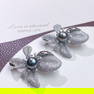 Natural rare primary color Tahitian pearl brooch