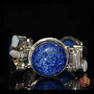Early Collection Tibetan Silver Inlaid Lapis Lazuli Shell Bracelet Ornament