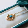 Natural turquoise hollow pendant