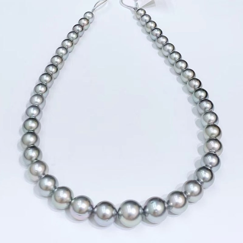 Platinum Grey Pearl Necklace (1 of 5)