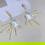 925 sterling silver 6-7mm natural freshwater bread pearl earrings